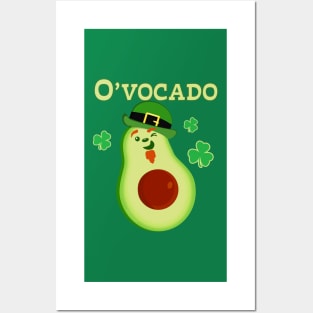 St Patrick's Day Leprechaun Avocado Pun Posters and Art